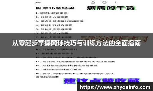 从零起步掌握网球技巧与训练方法的全面指南